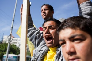Fatah supporters in Gaza (photo by David Shaw)