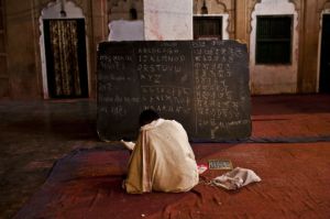 In a move that breaks regular tradition, women are now being taught literacy in Bengali, English and Hindi in an attempt develop new skills (photo by David Shaw)